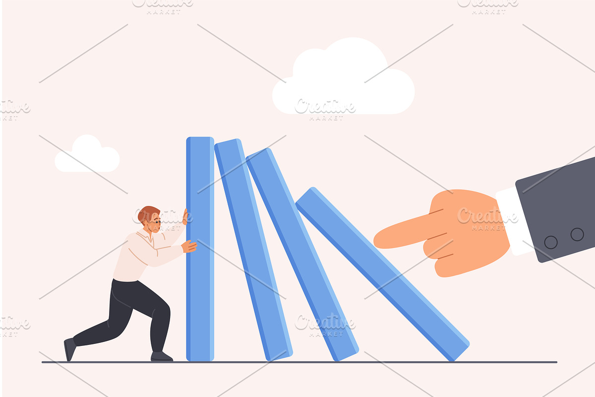 Proactive Crisis Management Business, a Finance Illustration by Lemberg Vector