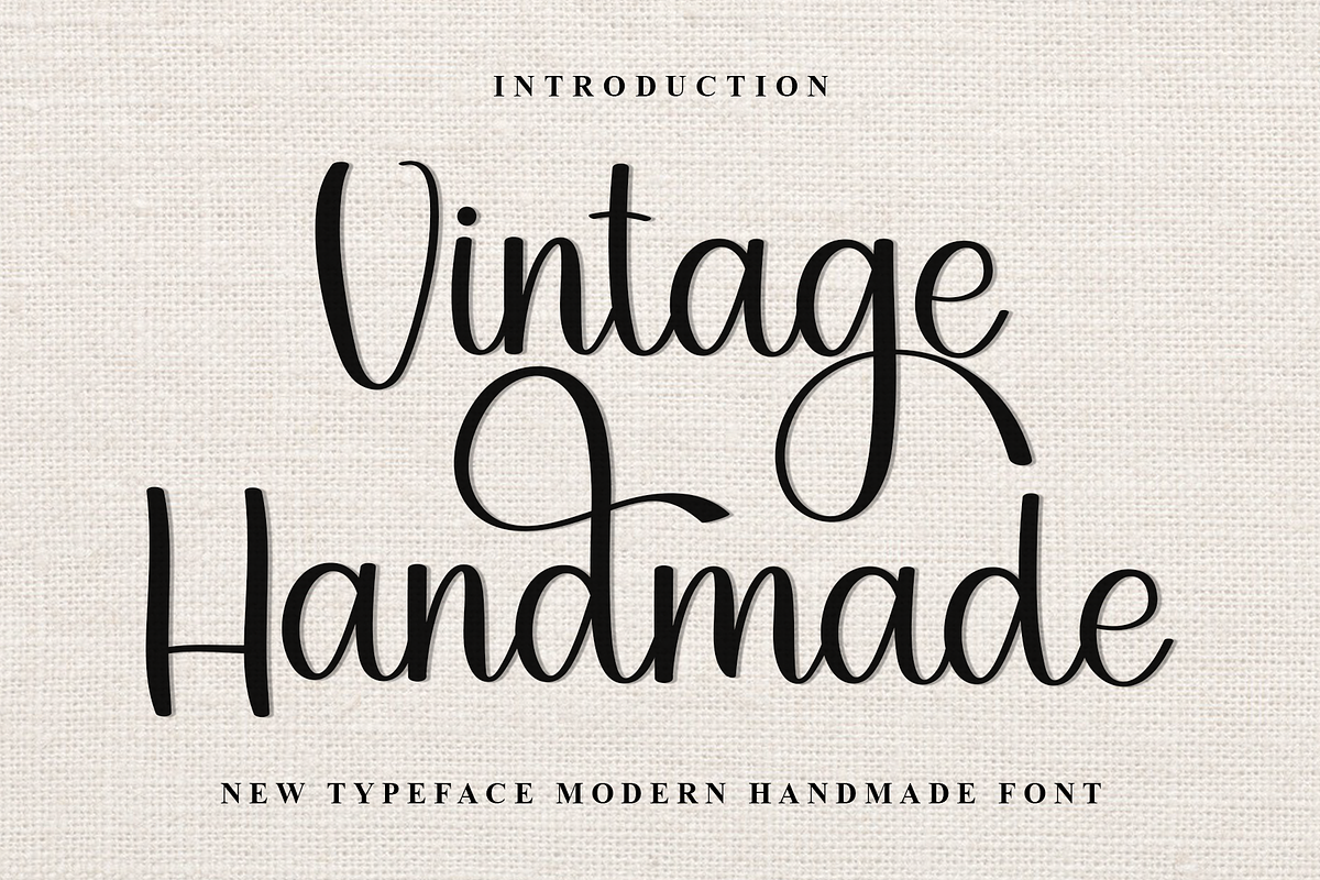 Vintage Handmade, a Handwritten Font by InermediaSTUDIO (Photo 1 of 8)