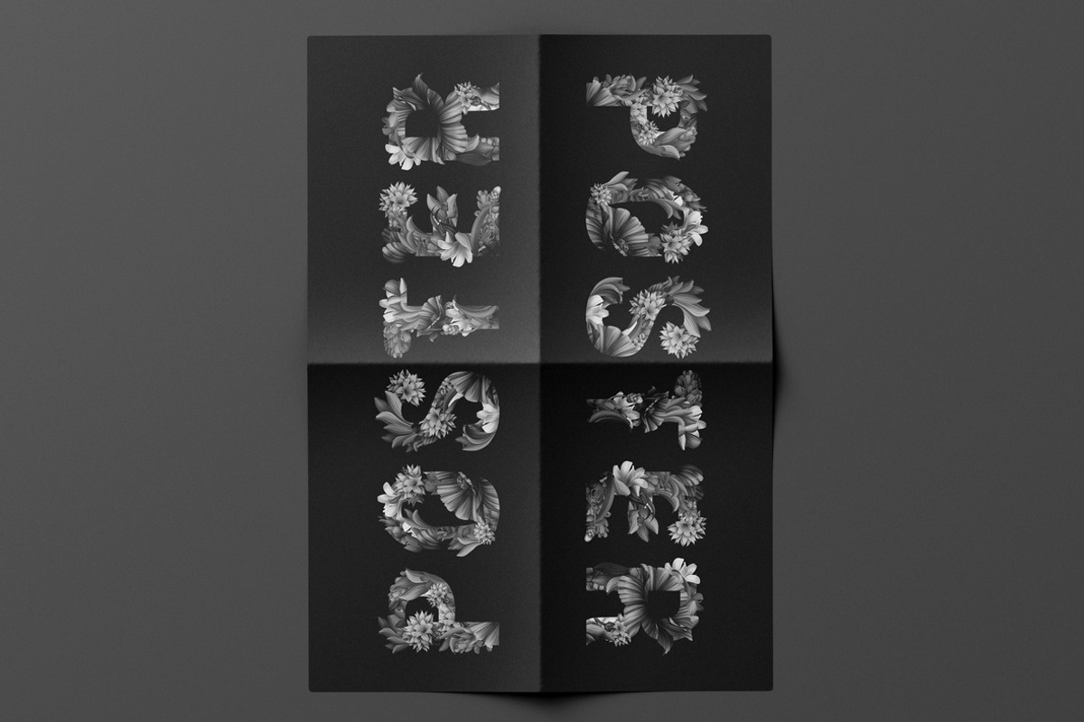 Wacomka Flowers Font, a Font by Handmadefont (Photo 6 of 10)