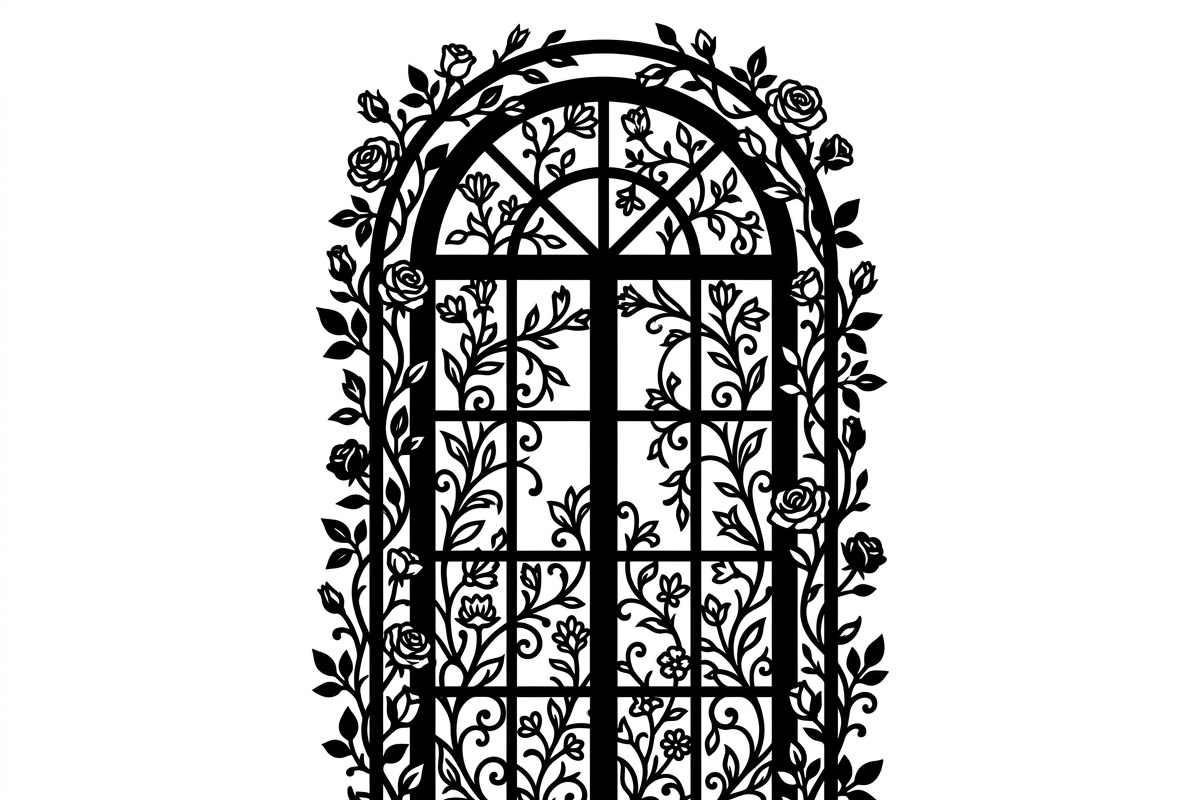 50 Floral French Window Ornament, a Decorative Illustration by Amazin_art (Photo 14 of 44)
