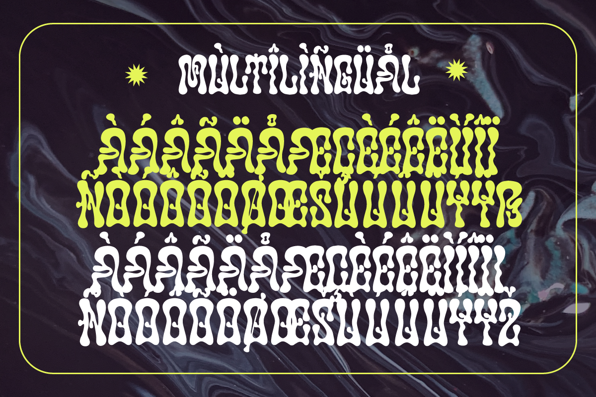 Squidwod Liquid Display Font, a Font by Ronny Studio (Photo 9 of 9)