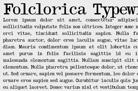 Folclorica Typewriter, a Serif Font by Intellecta Design