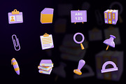 Stationery 3D Icon, an Object Graphic by Artnivora.Std (Thumbnail 4 of 4)