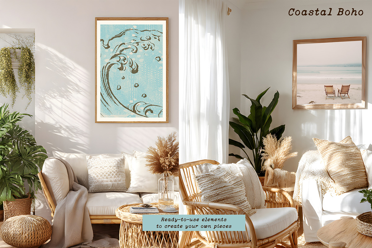 Coastal Boho - Graphic set, an Object Graphic by LuOtero (Photo 10 of 10)