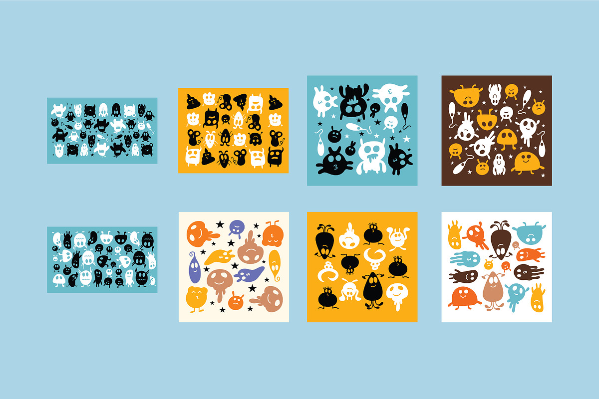 Halloween monster set bundle, a Seasonal Illustration by foxndeer (Photo 4 of 4)