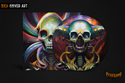Skulls Bundle - Oil Paintings, an Illustration by pixaroma (Thumbnail 11 of 15)