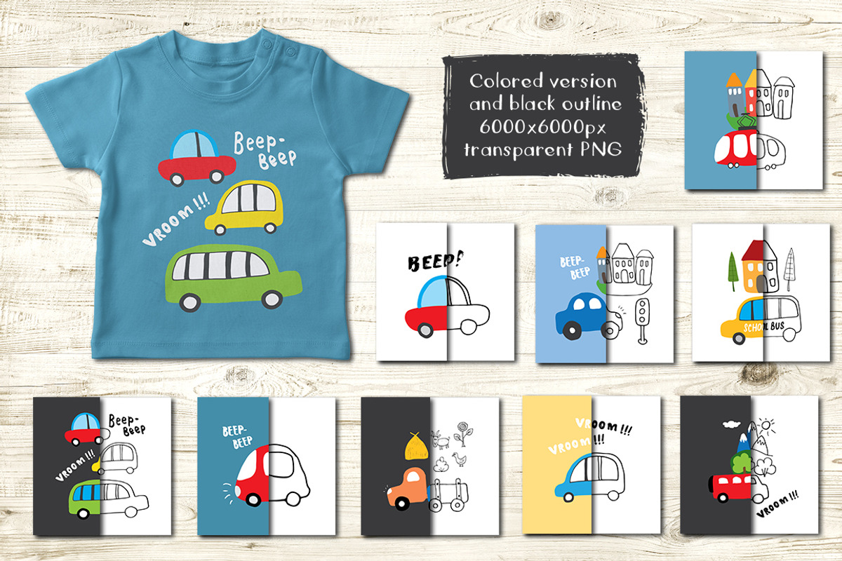 Cute Cars Collection, Cartoon Style, a Transportation Illustration by Lemon Workshop (Photo 8 of 9)