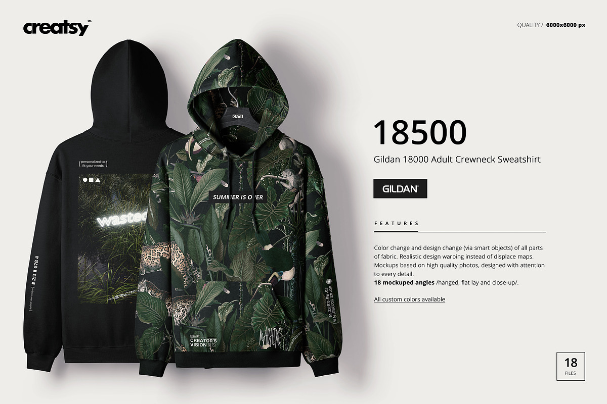 Gildan 18500 Hoodie Mockup Set, a Hoody Mockup by creatsy5 (Photo 1 of 20)