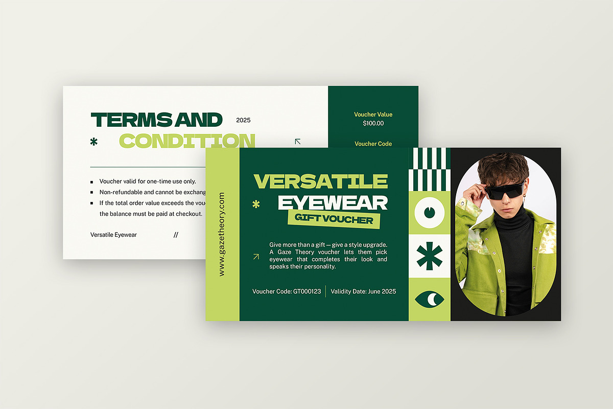 Gaze Theory - Gift Voucher, a Print Template by StreaksideStd (Photo 2 of 3)