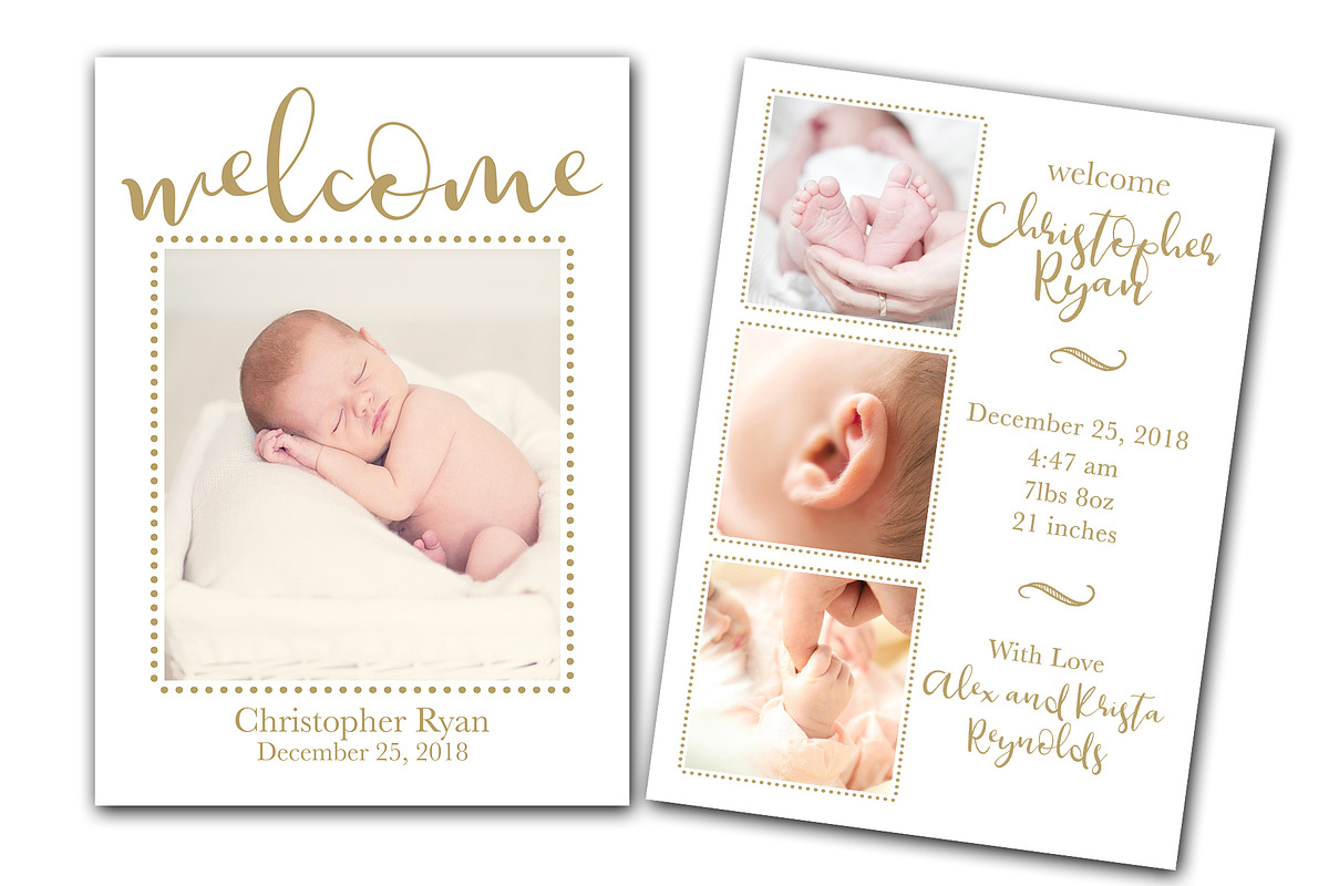 Welcome Birth Announcement Template, a Card Template by crystal.baier