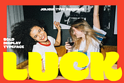 Luck | Groovy Bold Display Font, a Sans Serif Font by Jolicia Type (Thumbnail 1 of 15)