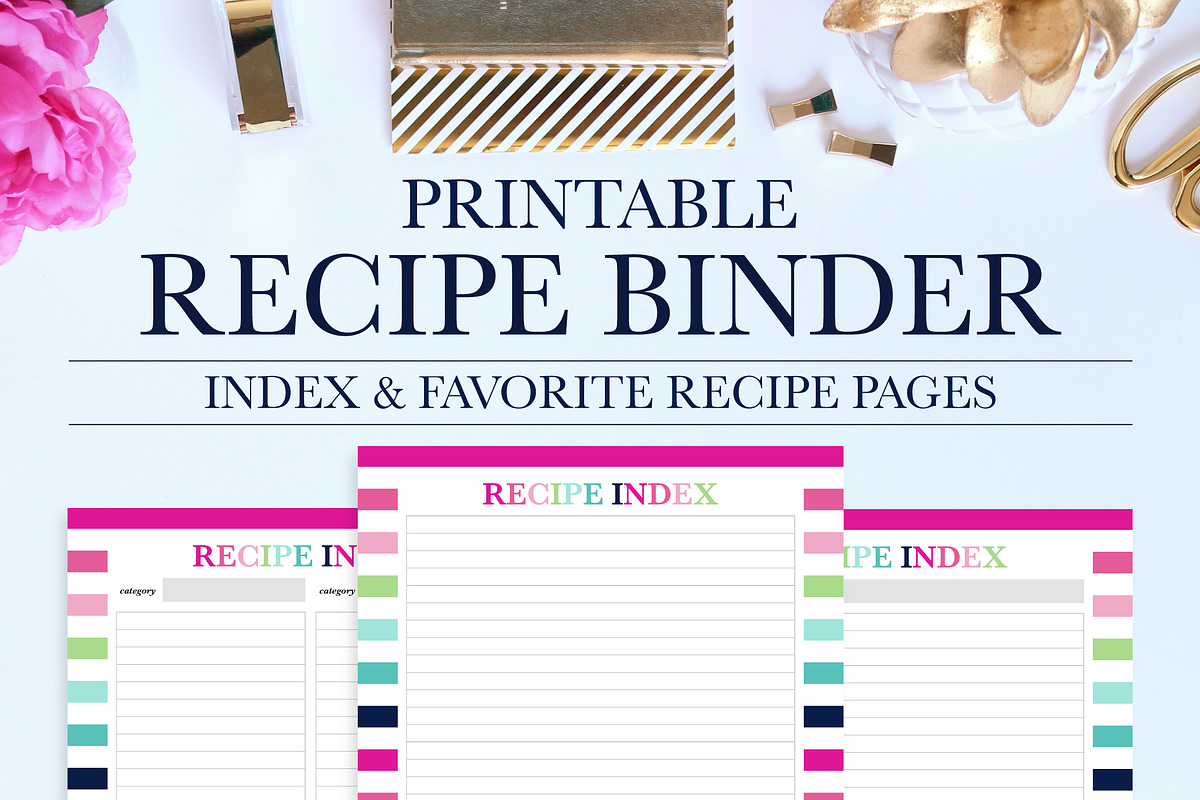 Printable Recipe Binder Kit, a Stationery Template by Jessica Marie Design (Photo 5 of 5)