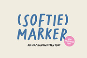 SOFTIE MARKER | Handwritten Font, a Handwritten Font by type peace (Thumbnail 1 of 10)