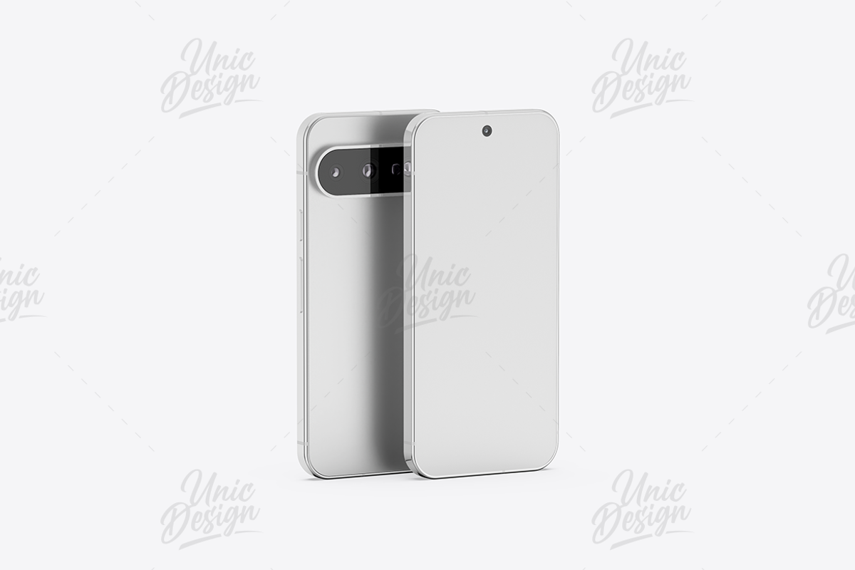 Google Pixel 9 Pro XL Phone Mockup, an Android Mockup by UnicDesign (Photo 14 of 21)
