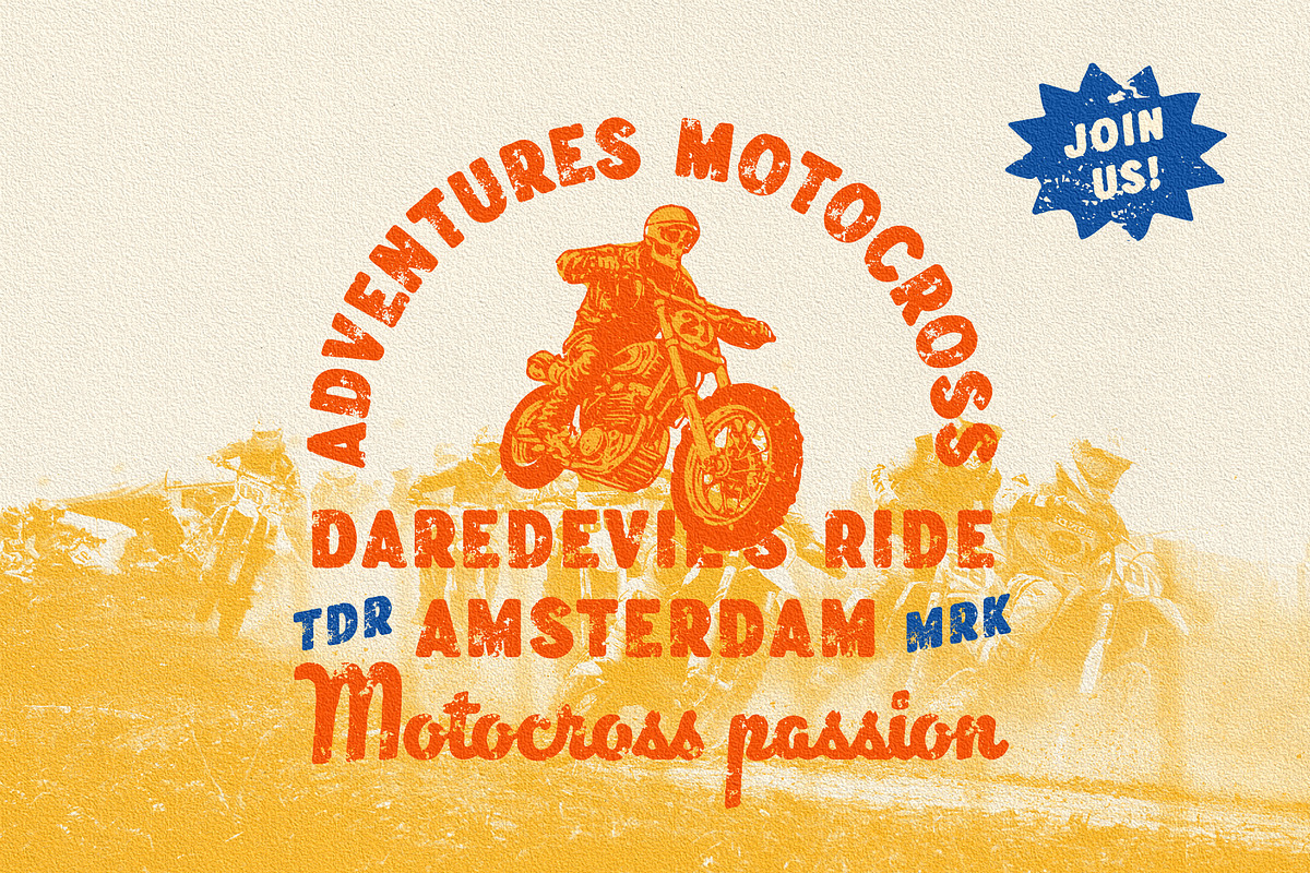 Vilanders - Vintage Stamp Font, a Script Font by Edignwn Type (Photo 5 of 10)