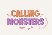 Calling Monsters Spooky Halloween Fo, a Script Font by BarcelonaShop (Thumbnail 1 of 9)