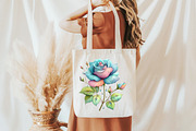Whimsical blue rose Clipart, an Illustration by Designworld (Thumbnail 8 of 8)