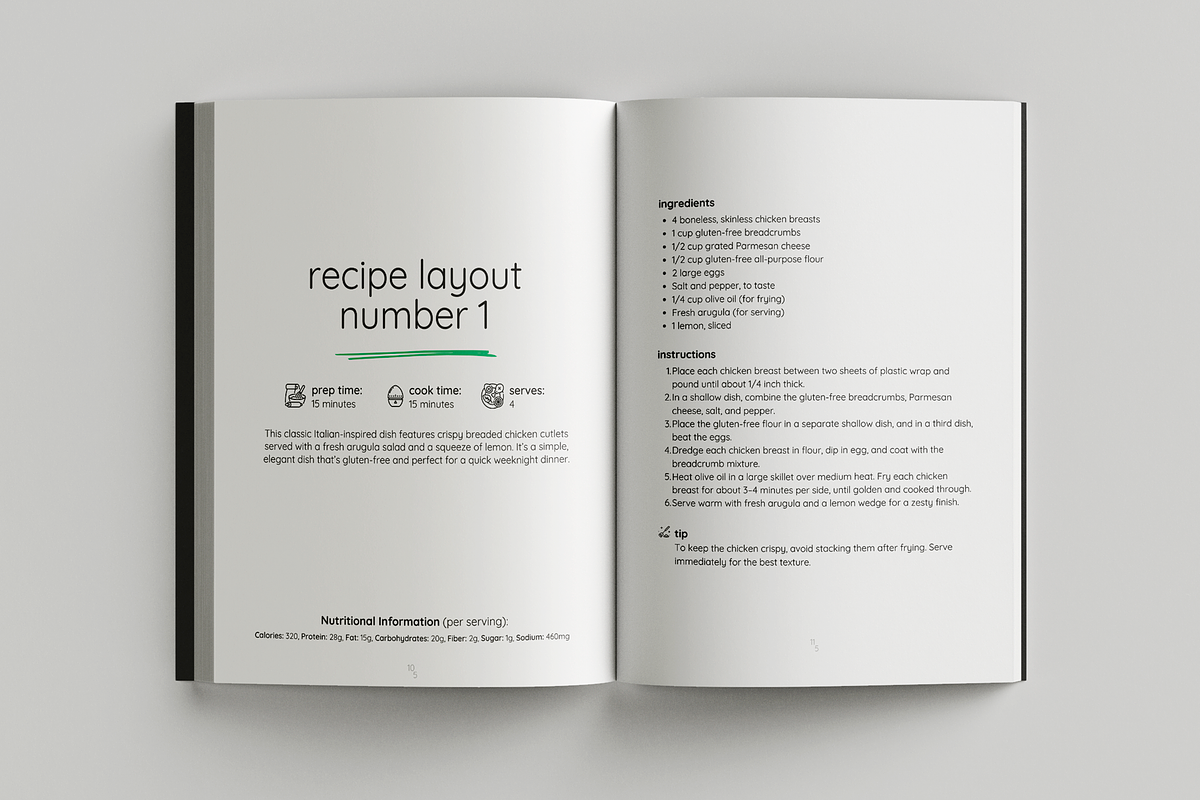 Canva Gluten-Free cookbook template, a Magazine Template by DeLaGranSiete (Photo 7 of 9)