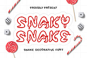 Snaky Snake - Kids Decorative Font, a Handwritten Font by Imoodev (Thumbnail 1 of 4)