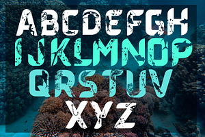 Deep Blue Sea Fishing Font