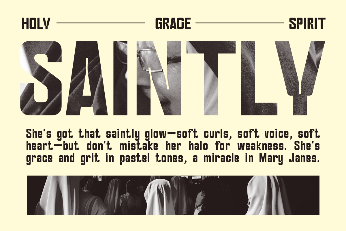 Gumona - Groovy Vintage Sans, a Sans Serif Font by Pandeka Studio (Photo 6 of 9)