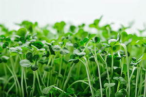 Microgreen broccoli on white background, a Food & Drink Photo by AlyaAnd