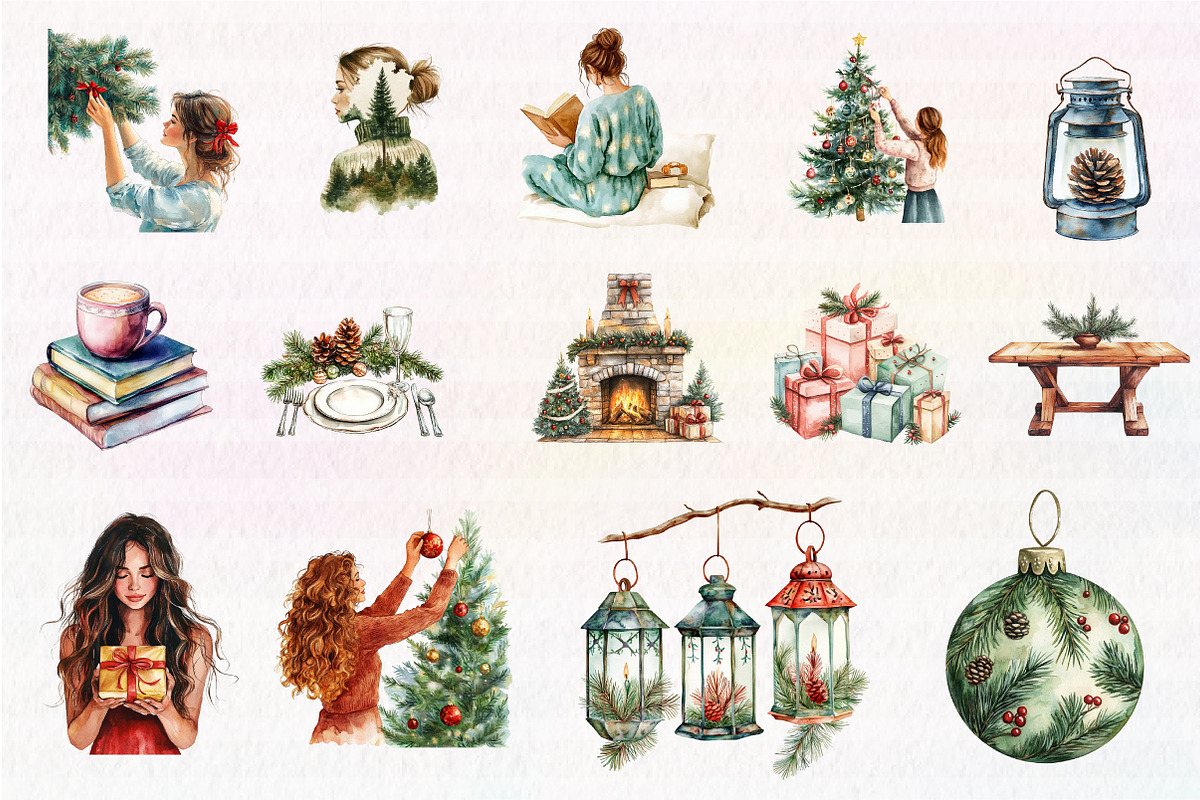 Cozy Winter Clipart, an Illustration by CreationArt (Photo 3 of 5)