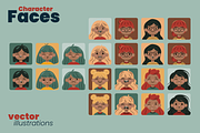 Character Faces Set, a Person Illustration by moja doodle (Thumbnail 2 of 7)
