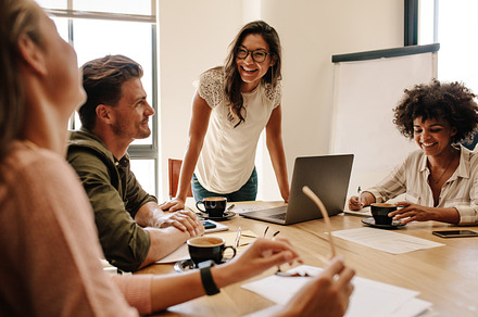 Group of multi ethnic executives, a Business Photo by Jacob Lund
