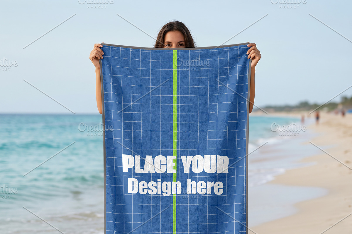 Summer Beach Towel Mockup PSD, a Merchandise Mockup by Pixel Foundry (Photo 4 of 4)