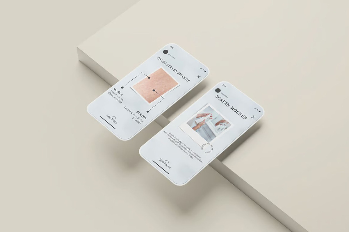 Phone Screen / UI / Instagram Mockup, an Advertising Mockup by Se٧enStudio (Photo 3 of 3)