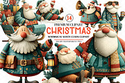 Watercolor Christmas Santa Claus Cli, an Illustration by cherrydesign (Thumbnail 1 of 4)
