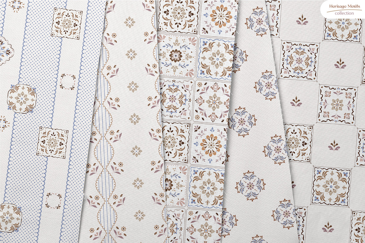 Heritage Motifs - Seamless Patterns, a Pattern Graphic by InaCorart (Photo 2 of 12)