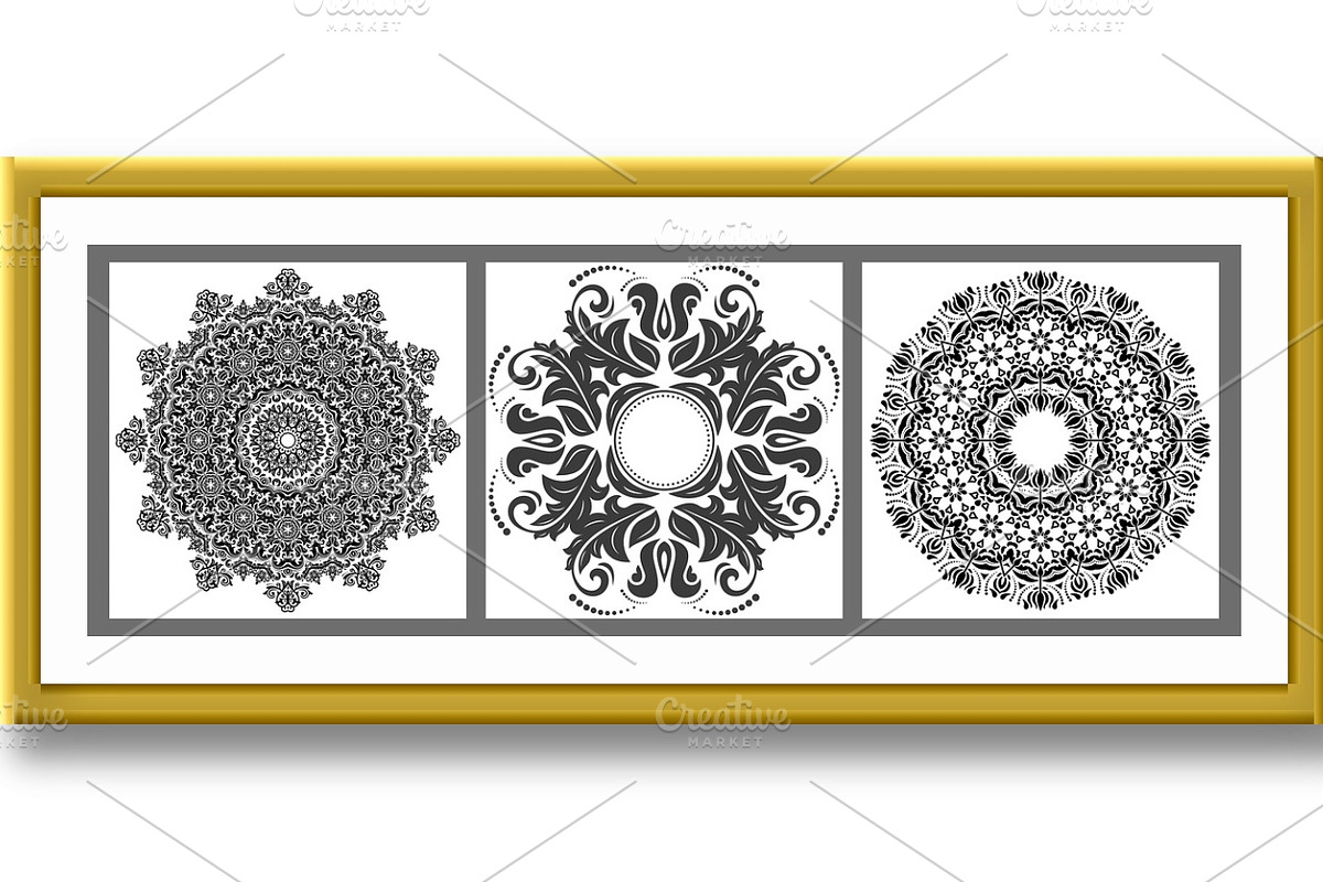 Vintage Big Set of Round Vector, an Illustration by FineArtStudio (Photo 2 of 3)