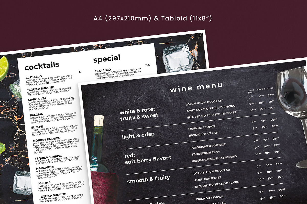 Landscape Restaurant Menu Template, a Flyer Template by BrandPacks (Photo 4 of 4)