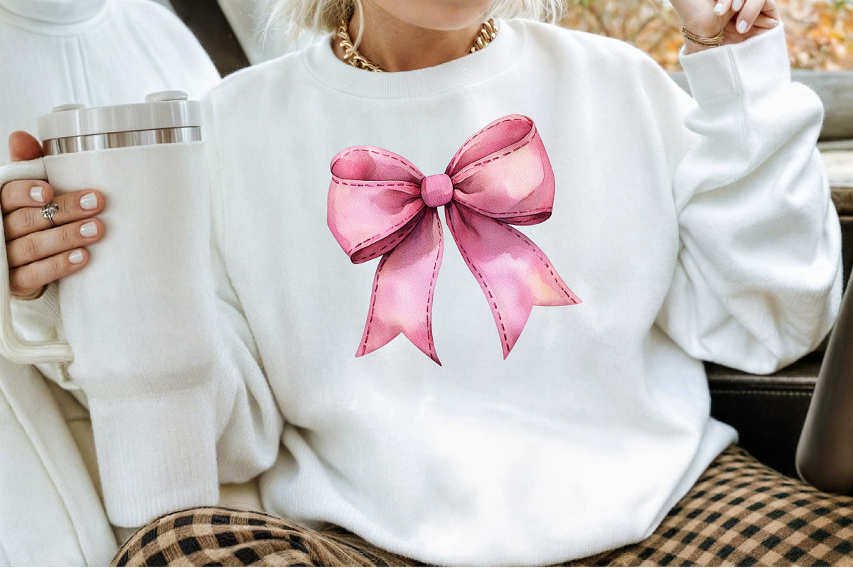 Watercolor Clipart - Pink Bow - Bow, an Illustration by Sublimation Artist (Photo 4 of 6)
