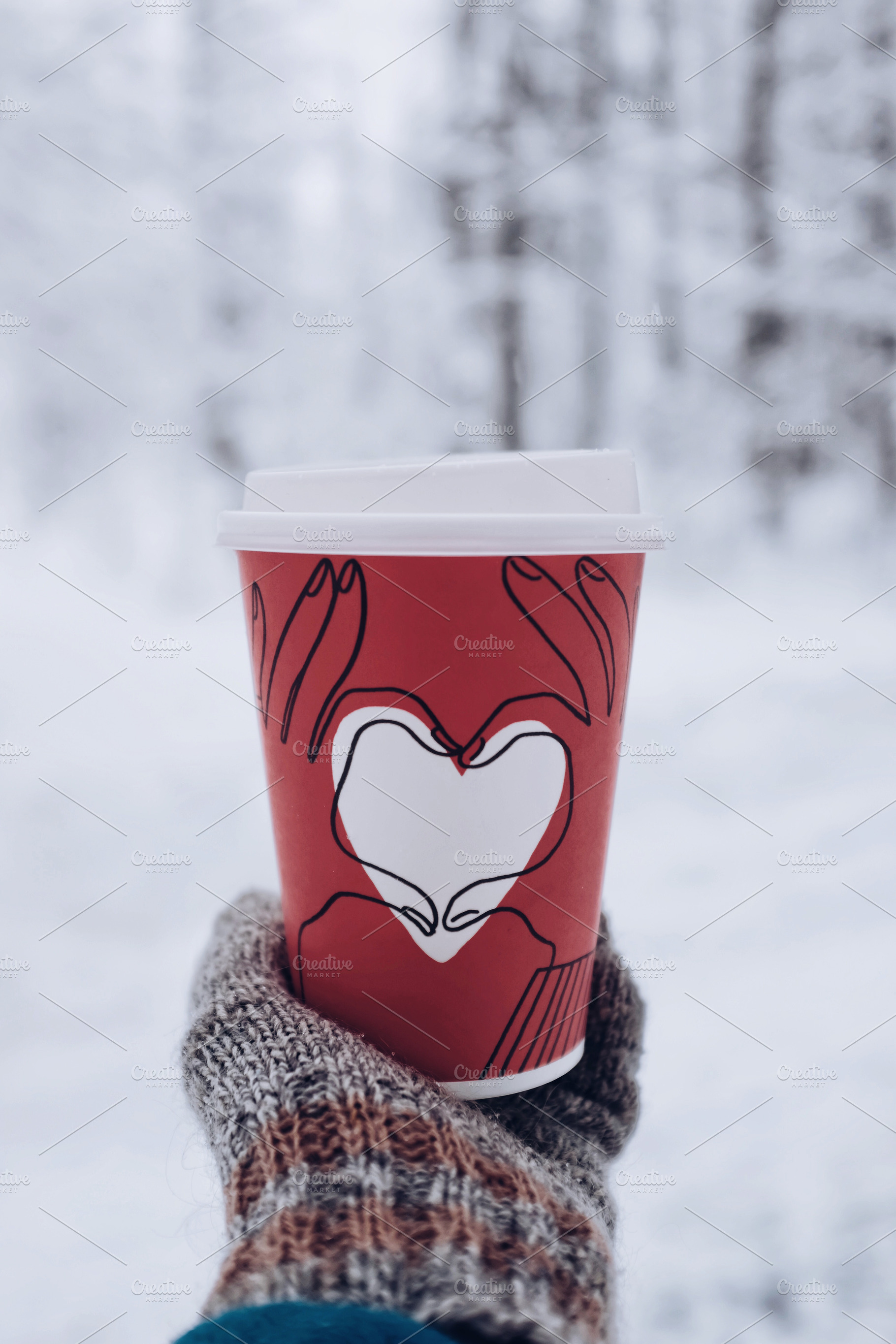 Cup of coffee to go with heart, a Holiday Photo by so_lizaveta