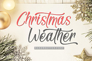 Christmas Weather, a Script Font by Letterafa Studio (Thumbnail 1 of 10)