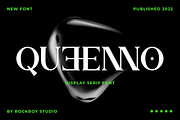Queenno - Logo Font, a Serif Font by RockboyStd (Thumbnail 1 of 12)