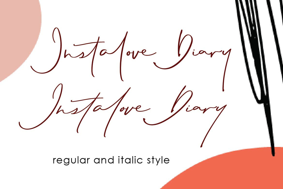 Instalove Diary, a Script Font by AMINMARIO (Photo 4 of 11)