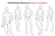 Male Fashion Figure Templates Bundle, a Person Illustration by Shorena Fashion Draws (Thumbnail 3 of 9)