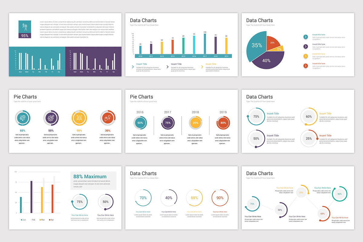 Data Charts PowerPoint Template, a Marketing Template by SlideOne (Photo 7 of 10)