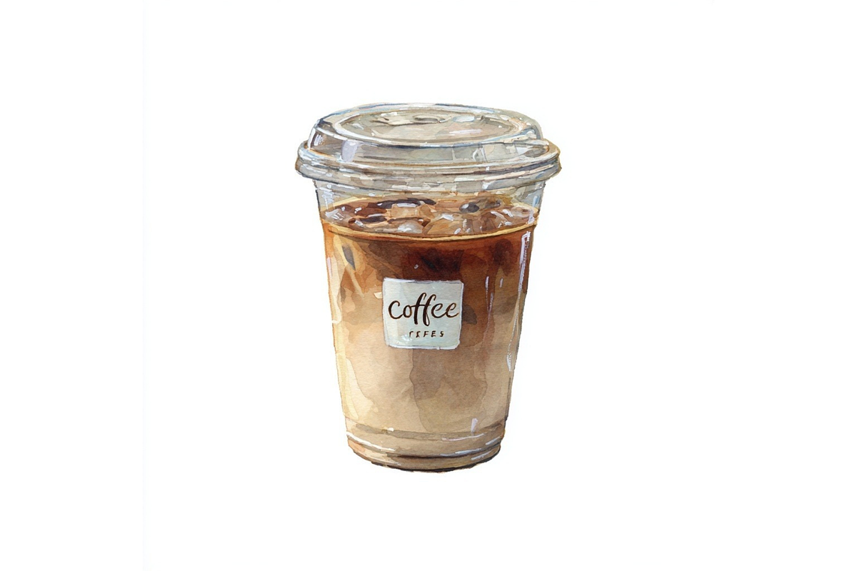 Prompt Watercolor Coffee Clipart, a Decorative Illustration by Creative design (Photo 5 of 7)