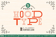 Wood Type Font Collection, a Sans Serif Font by Anugraha Design (Thumbnail 1 of 10)
