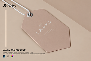 Cardboard Tag Mockup, an Advertising Mockup by Xtrahive