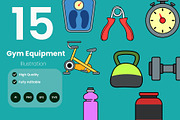 Gym Equipment Illustration Pack, an Illustration by baii09 (Thumbnail 1 of 2)