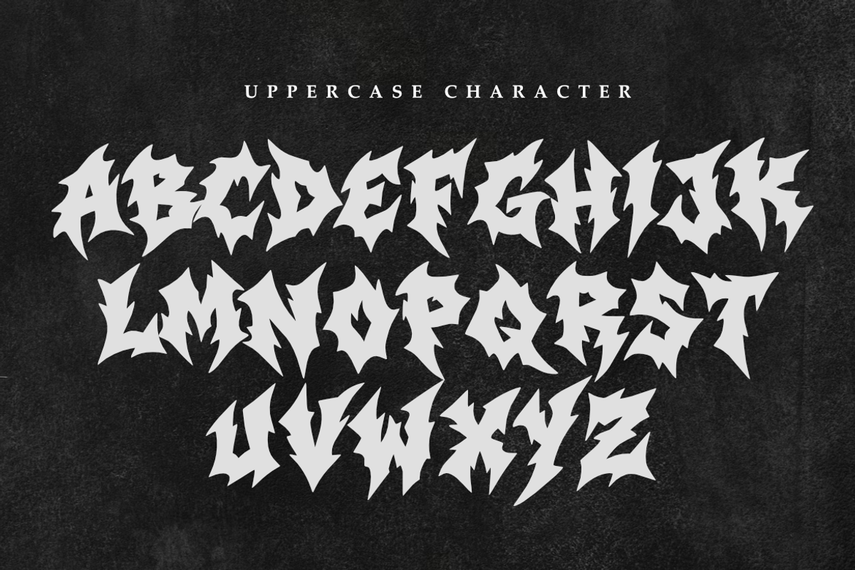 Sounder | Death Metal Font, a Symbol Font by Masyafi Studio (Photo 2 of 9)