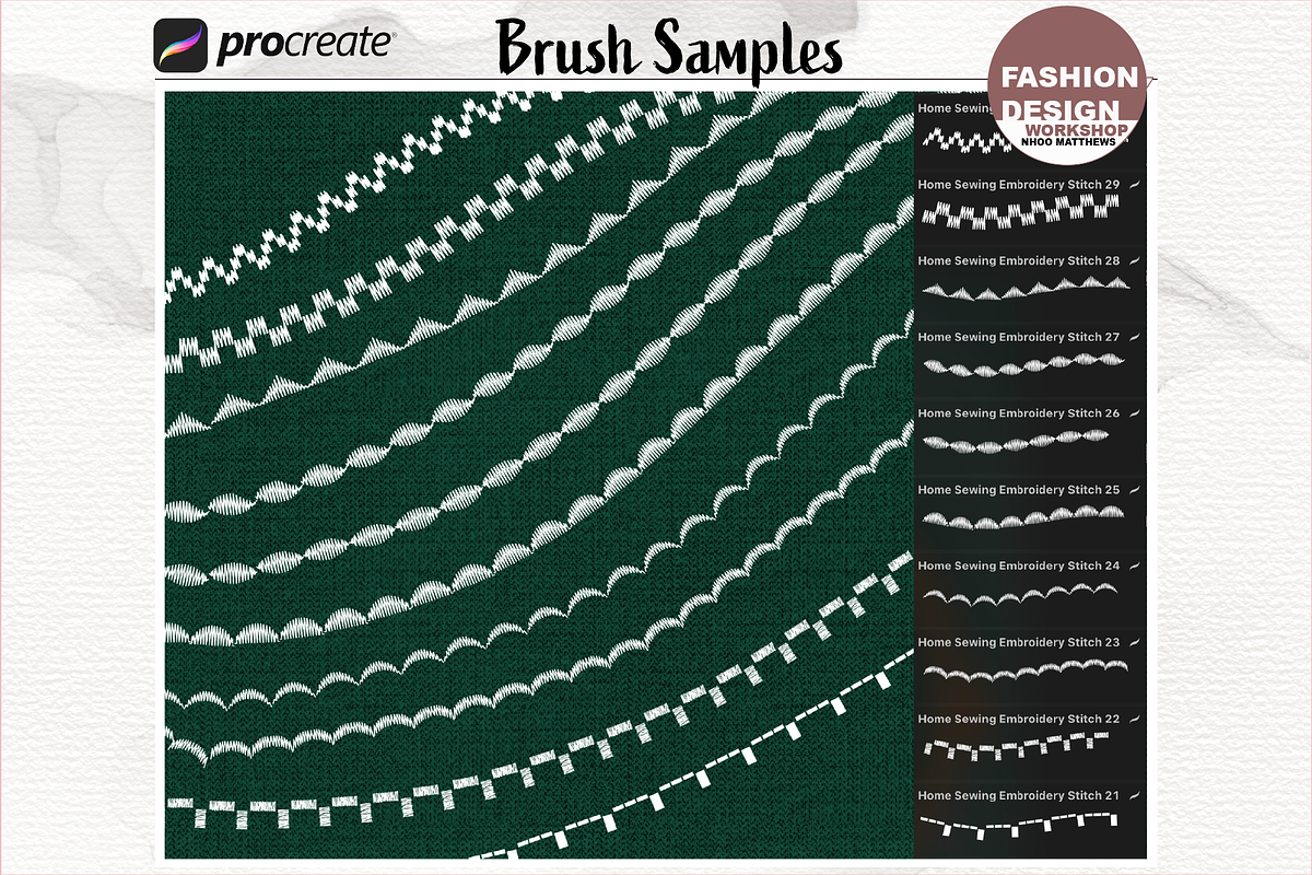 61 Home Embroidery Stitch Brushes, a Brush Add-On by Fashion Workshop Bkk (Photo 7 of 13)