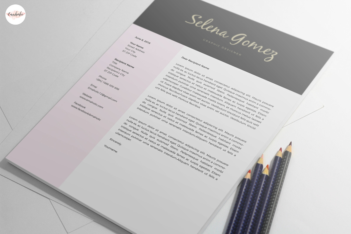 Professional CV & C.Letter templates, a Resume Template by Emaholic Template (Photo 5 of 6)