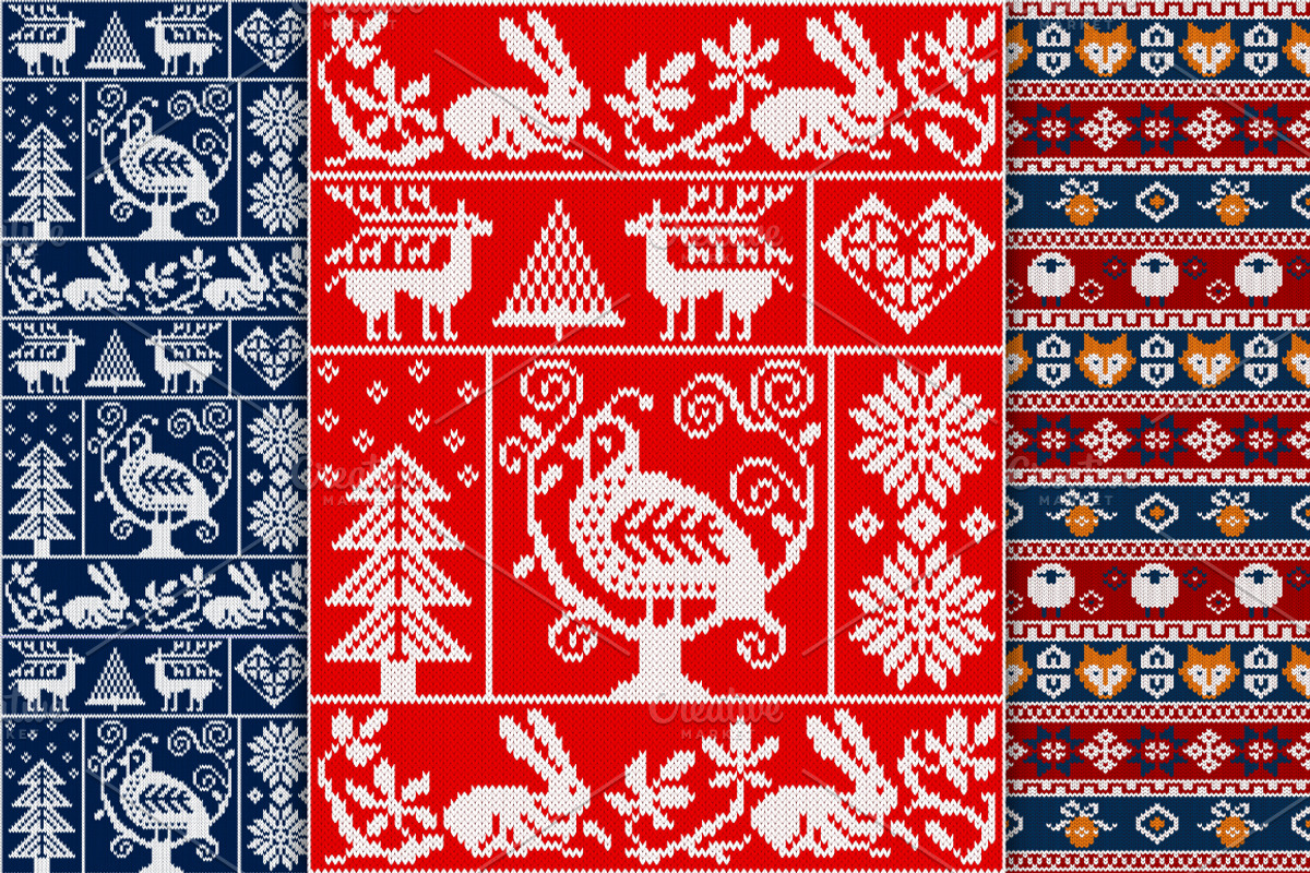 Christmas Knitting Patterns, a Pattern Graphic by Dasha_D (Photo 6 of 6)
